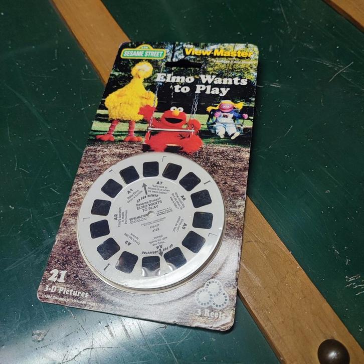 Sesamstraat View-Master - Elmo Wil Spelen, Antiek en Kunst, Antiek | Speelgoed, Ophalen of Verzenden