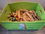 Houten Treinbaan met Opbergbak, Ophalen, Gebruikt, Jongen of Meisje