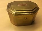 Antiek koperen achthoekig theeblik, Antiek en Kunst, Ophalen of Verzenden