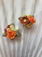 Royal Adderley floral oorbellen bloemen en broche, Ophalen of Verzenden, Zo goed als nieuw, Overige materialen