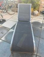 Verstelbaar ligbed voor de tuin, Tuin en Terras, Ligbedden, Ophalen, Gebruikt, Metaal, Verstelbaar