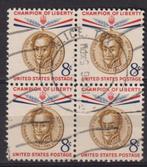 Amerika USA 1958 Simon Bolivar in blok van 4, Ophalen of Verzenden, Gestempeld, Noord-Amerika