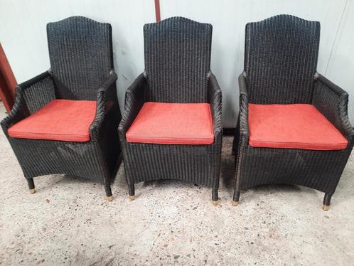 3 Vincent Sheppard Loyd Loom stoelen, Huis en Inrichting, Stoelen, Zo goed als nieuw, Drie, Zwart, Ophalen