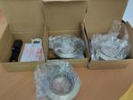 3 Chroom geborsterde inbouw spots., Led, Metaal of Aluminium, Nieuw, Ophalen of Verzenden
