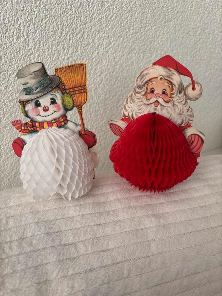 Kerstman en sneeuwpop honeycomb, Diversen, Kerst, Gebruikt, Ophalen of Verzenden