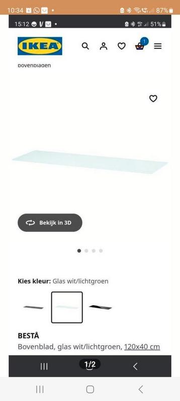 Glasplaat Ikea beschikbaar voor biedingen