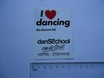 sticker oud Meppel Steenwijk VD STROET dans dansschool, Verzamelen, Stickers, Verzenden, Zo goed als nieuw, Bedrijf of Vereniging