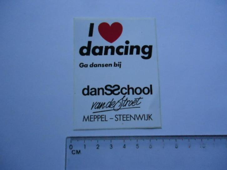 sticker oud Meppel Steenwijk VD STROET dans dansschool, Verzamelen, Stickers, Zo goed als nieuw, Bedrijf of Vereniging, Verzenden