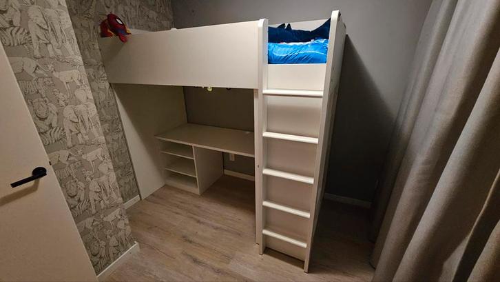 Ikea Hoogslaper met Bureau, Kinderen en Baby's, Kinderkamer | Stapelbedden en Hoogslapers, Gebruikt, Hoogslaper, Ophalen