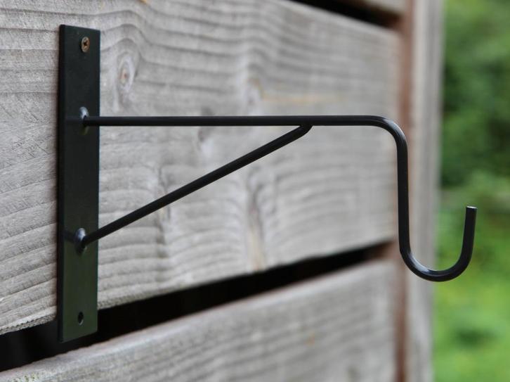 Wandhaak 21,4 cm. metaal, zwart, modern, strak, industrieel, Huis en Inrichting, Woonaccessoires | Wanddecoraties, Nieuw, Ophalen of Verzenden