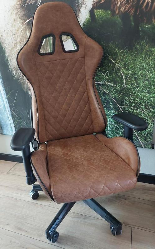 Gaming bureau stoel, Huis en Inrichting, Bureaustoelen, Zo goed als nieuw, Zwart, Ergonomisch, Gaming bureaustoel, Ophalen