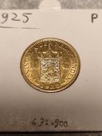 Gouden Tientje 1925 - Wilhelmina, Postzegels en Munten, Koningin Wilhelmina, Losse munt, 10 gulden, Goud