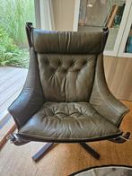 Falcon chairs heer en dame + Falcon tafel, Huis en Inrichting, Fauteuils, Ophalen of Verzenden, Zo goed als nieuw, Leer