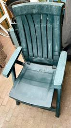 Jardin groene tuinstoelen set van twee, Tuin en Terras, Ophalen, Zo goed als nieuw, Kunststof, Verstelbaar
