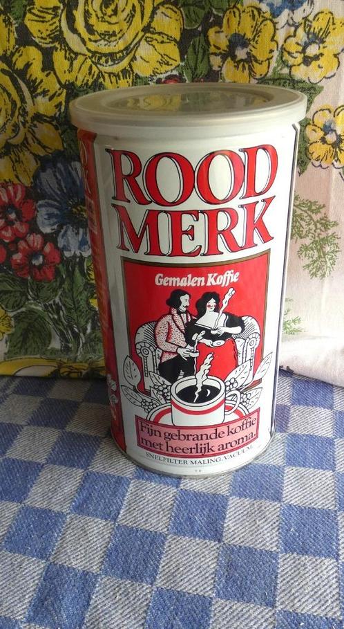 brocant koffieblik/ bewaarbus koffie/ blik uit 70-er jaren, Verzamelen, Blikken, Gebruikt, Koffie, Overige merken, Ophalen of Verzenden