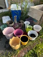 Bloempotten gratis, Tuin en Terras, Bloempotten, Ophalen of Verzenden, Zo goed als nieuw, Rond, Minder dan 25 cm