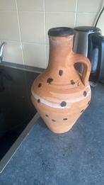 Aardwetken kruik pot, Huis en Inrichting, Woonaccessoires | Vazen, Aardewerk of Porselein, Oranje, Ophalen of Verzenden, Zo goed als nieuw