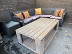 Loungebank met tafel - Bois le Duc, Ophalen, 5 zitplaatsen, Gebruikt, Loungeset