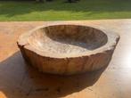 D367 Versteend hout waskom boomstam wasbak fossiel, Ophalen, Gebruikt, Wastafel