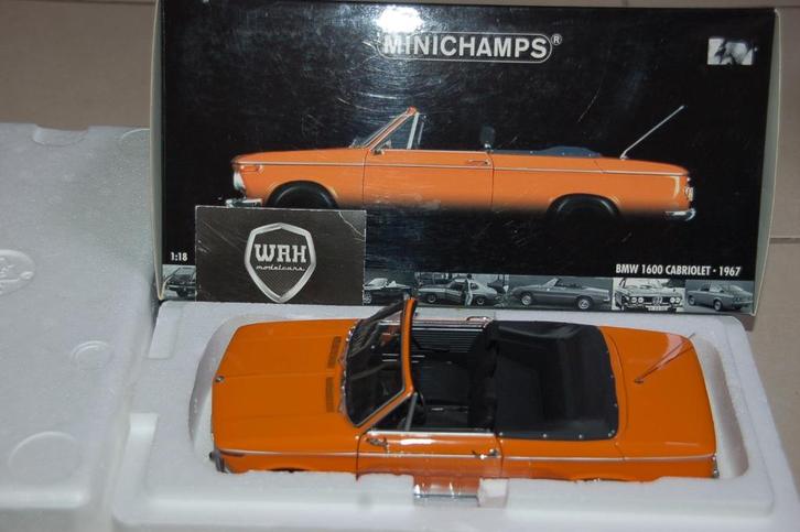 1:18 BMW 1600 CABRIO orange MINICHAMPS diecast WRH, Hobby en Vrije tijd, Modelauto's | 1:18, Zo goed als nieuw, Auto, MiniChamps