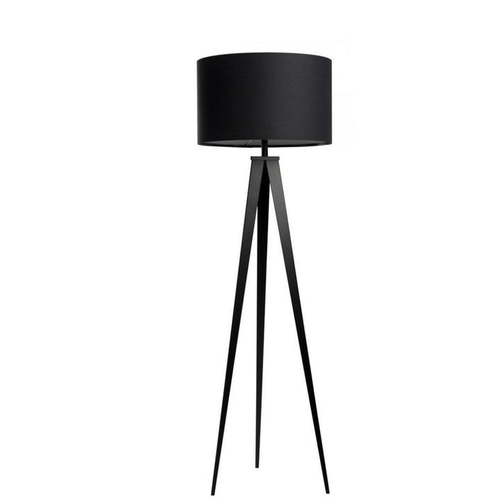 Zuiver Tripod Vloerlamp - Zwart, Huis en Inrichting, Lampen | Vloerlampen, Zo goed als nieuw, 150 tot 200 cm, Metaal, Stof, Ophalen