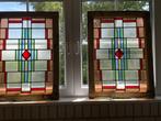 2 glas in lood raam, Antiek en Kunst, Ophalen