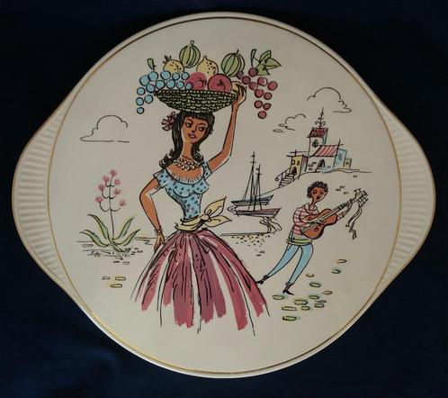 Grünstadt Edelkeramik - grote retro schaal, Antiek en Kunst, Antiek | Servies los, Ophalen of Verzenden