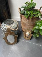 Hand van Fatima spiegel Hamsa oosters arabisch handwerk, Huis en Inrichting, Gebruikt, Ophalen of Verzenden, https://verburgtvintage.nl/#contact