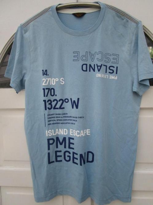 PME Legend shirt met grote print maat M, Kleding | Heren, T-shirts, Zo goed als nieuw, Maat 48/50 (M), Blauw, Ophalen