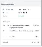 TCS Amsterdam Marathon startbewijs, Tickets en Kaartjes, Eén persoon, Oktober