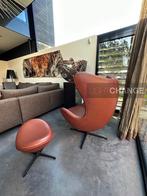 Fritz Hansen EGG Chair + Footstool, stof of leder NIEUW -50%, High-end Furniture, Nieuw, 75 tot 100 cm, 75 tot 100 cm