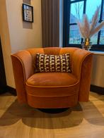 Dutch Bone Velvet Fauteuil - Roest - Zo goed als nieuw!, Huis en Inrichting, Ophalen, Zo goed als nieuw, Stof, 75 tot 100 cm