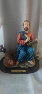 1024 Mooi beeld van de Heilige Marcus, Ophalen of Verzenden, Zo goed als nieuw, Beeld(je), Christendom | Katholiek