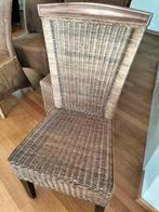 Nette set van 6 rieten eetkamerstoelen, Ophalen, Gebruikt, Bruin, Vier
