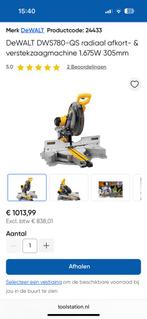 DeWalt afkort- en verstekzaagmachine DWS780 met XPS 1675Watt, Doe-het-zelf en Verbouw, Gereedschap | Zaagmachines, Ophalen, Gebruikt