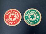 Heineken's Bier bierviltjes jaren 50 en later., Ophalen of Verzenden, Gebruikt, Viltje(s), Heineken
