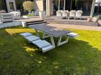 Supermooie witte Picknicktafel, Tuin en Terras, Picknicktafels, Ophalen, Zo goed als nieuw, Rechthoekig, Aluminium