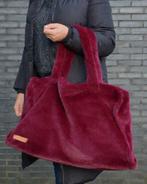 Schoudertas teddy stof, bordeaux rood, Ophalen of Verzenden, Nieuw, Rood, Overige merken