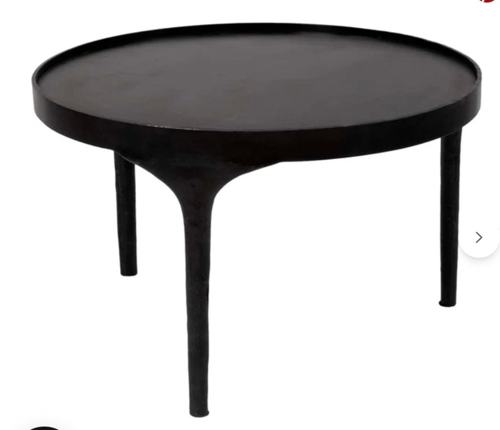 New Routz Dallas Salontafel H 37 x Ø 60 cm - Zwart, Ophalen, Gebruikt, 50 tot 100 cm, Rond