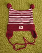 Bordeau gestreepte gebreide muts mutsje met pompons C&A 86, Kinderen en Baby's, Babykleding | Mutsen, Sjaals en Wanten, Jongetje of Meisje