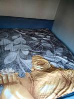 boxspring 200x180 blauw, Ophalen, Gebruikt, Blauw, Tweepersoons