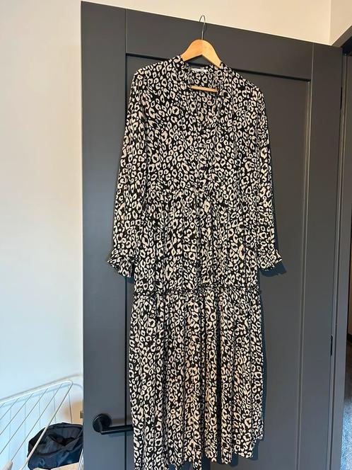 Leuke jurk van Pamplonne maat M te koop in zwart/creme, Kleding | Dames, Jurken, Zo goed als nieuw, Zwart, Ophalen of Verzenden