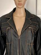 J526 Echt leren jasje maat 44=L leer leder jas blazer zwart, Zwart, Maat 42/44 (L), Jilani, Ophalen of Verzenden