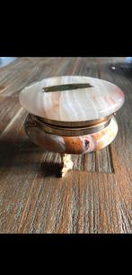 Zeldzaam sieraden pillen doosje onyx Pakistan stone, Antiek en Kunst, Ophalen, Koper