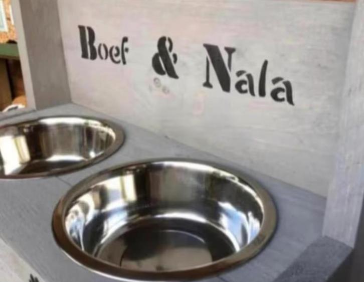 Eet-drinkbakken voor de hond met GRATIS naam erop, Dieren en Toebehoren, Hondenvoerbakken en Drinkbakken, Nieuw, Ophalen of Verzenden