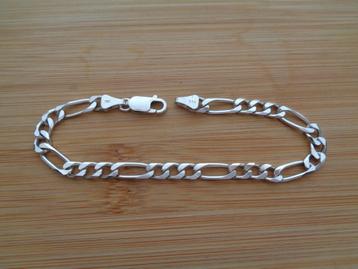 zilveren figaro schakel armband [655]