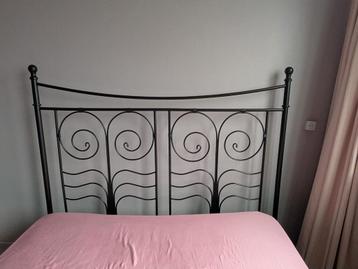 Zwart metalen bed 160 breed - afbeelding 5