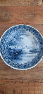 Boch Delftsblauw Bord - Hollands Landschap, Ophalen of Verzenden