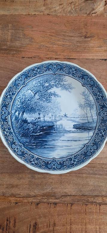 Boch Delftsblauw Bord - Hollands Landschap beschikbaar voor biedingen