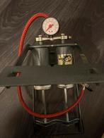 Vintage Voetpomp met Drukmeter, Fietsen en Brommers, Ophalen, Drukmeter, Gebruikt